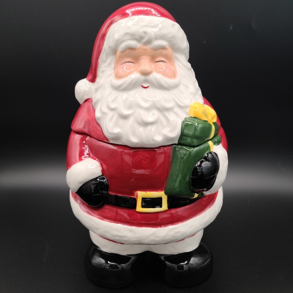 Winter Wonder Lane Santa Cookie Jar